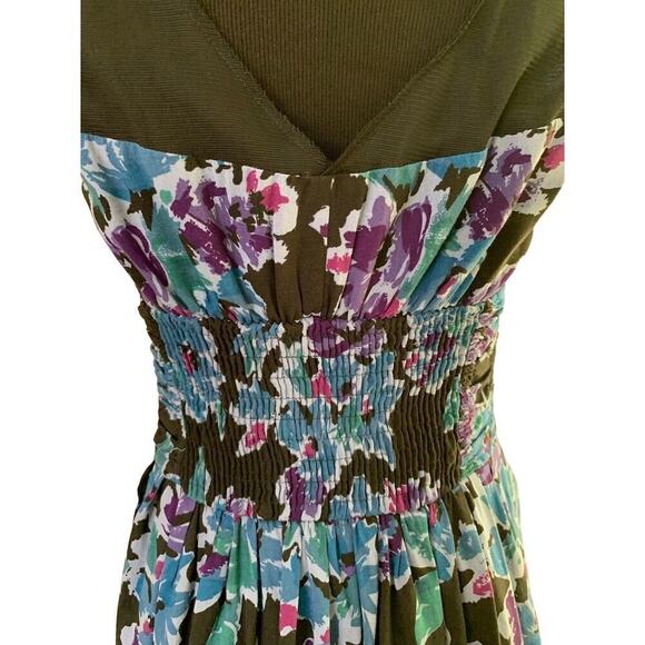 Free People Blue Floral Sleeveless Summer Dress with Petticoat Size 10 - Picture 4 of 7